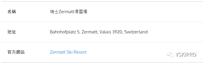 雪场档案 | 欧洲- 瑞士Zermatt滑雪場